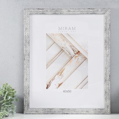 Фоторамка пластик МИРАМ 40х50 см, серебро (пластиковый экран) Fotografia