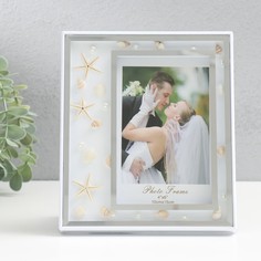 Фоторамка 9713735 Морская звезда в стекле серебро 15х17,5 см Bazar