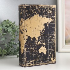 Универсальная шкатулка 9710266 Золотая карта 21х13х5 см No Brand