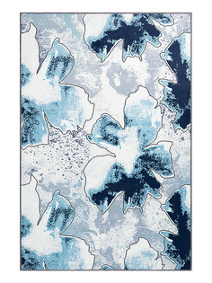 Коврик придверный LUCKY 80х120см "Акварель", синий/белый/серый M111338