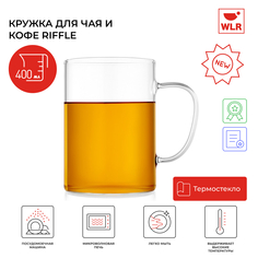 Кружка стеклянная для чая и кофе WLR Plain, 400 Vл, 22702058