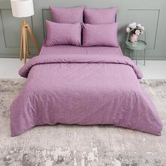 Простыня на резинке Цвет эмоций поплин Орхидея текстура Традиция