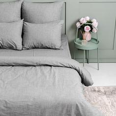 Простыня Цвет эмоций поплин Серый текстура Традиция