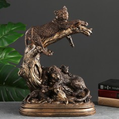 Фигура "Семья леопардов" бронза, 50х36см Хорошие сувениры