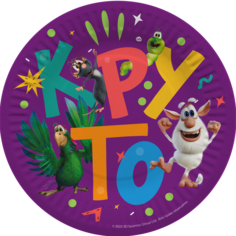 Тарелки бумажные одноразовые Дон Баллон Буба и друзья 18 см, 6 шт