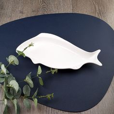 Блюдо сервировочное Nouvelle Маршмеллоу 26х12х2.5 см, фарфор