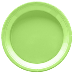 Тарелки бумажные одноразовые Волна веселья Мастхэв зеленый 18 см, 6 шт