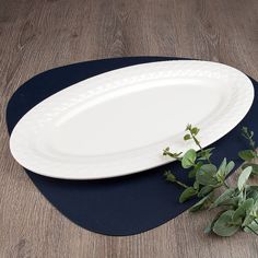 Блюдо сервировочное Nouvelle Маршмеллоу 41х22х2.7 см, фарфор