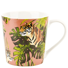 Кружка Nouvelle Тропические кошки 390 мл, фарфор