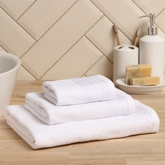 Полотенце махровое LoveLife "Square" 50х90 см, цвет белый, 100% хл, 380 гр/м2 No Brand