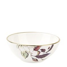 Салатник Nouvelle Олеандр 13х13х5.5 см, 400 мл, с элементами золота, фарфор