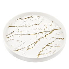 Блюдо сервировочное Белый мрамор, 25 см, Nouvelle