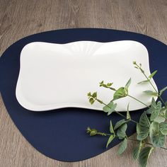 Блюдо сервировочное Nouvelle Маршмеллоу 30х20х2.5 см фарфор