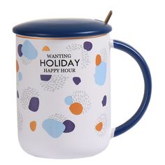 Кружка с крышкой и ложкой Nouvelle Happy hour 450 мл