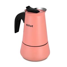 Кофеварка гейзерная Kitfort КТ-7148-1 темно-коралловый