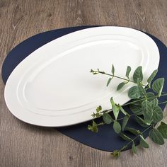 Блюдо сервировочное Nouvelle Маршмеллоу 40х25х2.5 см, фарфор