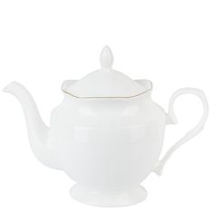 Чайник Nouvelle Belle 1300 мл с золотой окантовкой фарфор