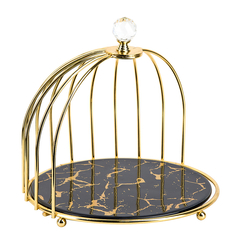 Блюдо сервировочное Черный мрамор, 21,5см., Nouvelle, 1180056