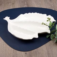 Блюдо сервировочное Nouvelle Маршмеллоу 30х22х3.5 см, фарфор