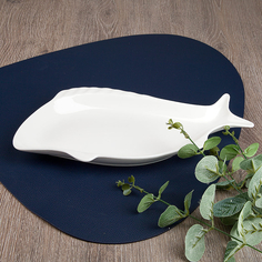 Блюдо сервировочное Nouvelle Маршмеллоу 34.5х18х3.5 см, фарфор