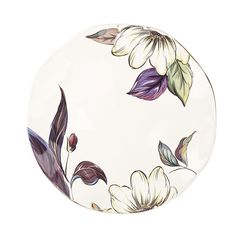 Тарелка Nouvelle Олеандр 18х18х2.5 см, с элементами золота, фарфор