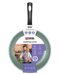 Сковорода Нева металл посуда литая mint 26 см
