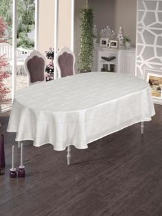 Скатерть DO&CO жаккард кремовый 160х220