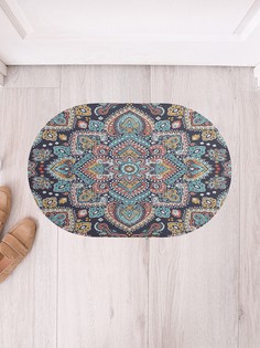 Придверный коврик Цветочный орнамент на резиновой основе 58x38 см Joy Arty