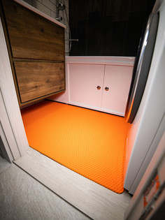 Коврик для ванной CellMat ЭВА 132х80 см оранжевый ромб