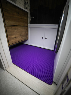 Коврик для ванной CellMat ЭВА 132х80 см фиолетовый ромб