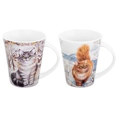 Кружки для напитков Elan Gallery Коты 350 мл 2 шт