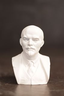 Статуэтка Бюст В.И. Ленин фигурка Вождя SntArt 11 см гипсовая цвет белый No Brand