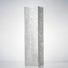 Ваза Неман Стеклозавод для цветов квадратная стекло Акварель белая 6360 высота 40 см Neman