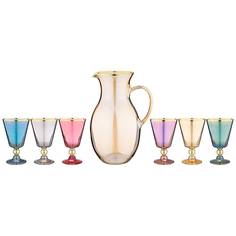 Набор из 7пр кувшин и 6 стаканов premium colors (161530) Art Decor