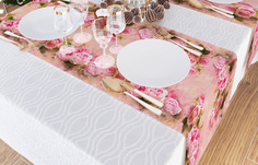 Сирень ДРГБ052-20062 Дорожка на стол Цветы Габардин 140*40 Пакет ПВХ