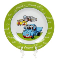 Тарелка детская керамика Синий грузовик 18 см Daniks C425