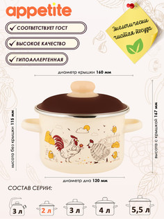 Кастрюля ТМ Appetite Подворье 2,0л
