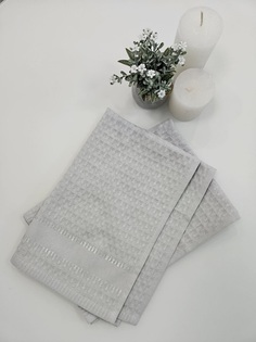 Полотенце кухонное вафельное Safia Home размером 60*40 серое