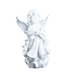 Фигура Ангел со свечей 17х30см белый Хорошие сувениры