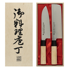 Набор японских ножей SATAKE сантоку и овощерезка HG8771