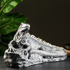 Фигура "Игуана" серебро, 22х46х29см Хорошие сувениры