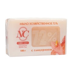 Мыло хозяйственное 72% с глицерином, 180 г No Brand