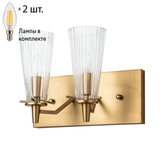 Бра с лампочками Favourite Raute 2964-2W+Lamps E14 Свеча