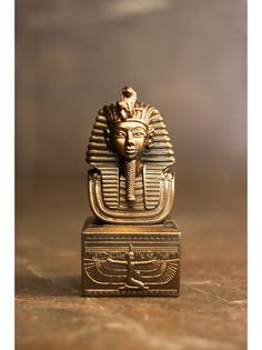 Статуэтка интерьерная SNTArt 14 см Гипс бронзовая Маска Фараона