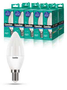 Набор из 10 светодиодных лампочек Camelion LED 7W 6500K E14 10-12648