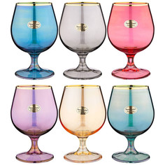 Бокалы для вина шампанского Джесси стеклянные 26х25х17см набор 6 шт 669-129 Art Decor