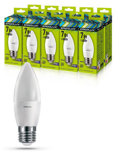 Набор из 10 светодиодных лампочек Ergolux LED 7W 6500K E27 10-13299 Ergolux