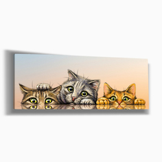 Картина Postermarket Закат в поле 45х115 см интерьерная на холсте