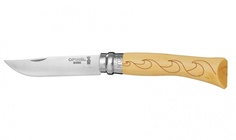 Нож Opinel серии Tradition Nature №07, клинок 8см, нерж.сталь, рукоять-самшит, рис.-волны