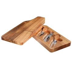 Набор для сыра Kuchenland Noble tree Бутылка 4 пр, доска-ящик для хранения